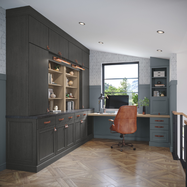 Custom cabinets in a home office